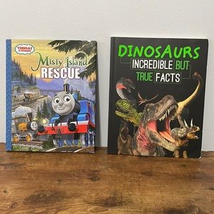 Two (2) Book Lot - Dinosaurs, Incredible But True Facts + Thomas & Friends